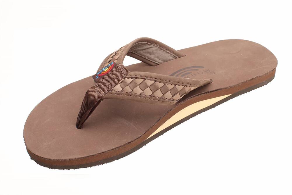 NEW RAINBOW SANDALS women's premier leather sandal in expresso dark brown